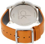Buy Shop Calvin Klein City Quartz White Dial Light Brown Leather Strap Watch For Men - K2G21138 USA Online