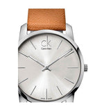 Buy Shop Calvin Klein City Quartz White Dial Light Brown Leather Strap Watch For Men - K2G21138 USA Online