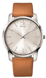 Buy Shop Calvin Klein City Quartz White Dial Light Brown Leather Strap Watch For Men - K2G21138 USA Online