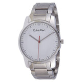 Buy Shop Calvin Klein City Quartz White Dial Silver Steel Strap Watch for Men - K2G2G1Z6 USA Online
