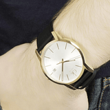 Buy Shop Calvin Klein City Silver Dial Black Leather Strap Watch for Men - K2G21520 USA Online