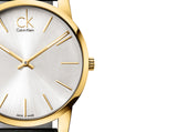 Buy Shop Calvin Klein City Silver Dial Black Leather Strap Watch for Men - K2G21520 USA Online