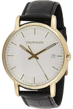 Buy Shop Calvin Klein City Silver Dial Black Leather Strap Watch for Men - K2G21520 USA Online