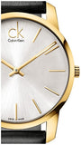 Buy Shop Calvin Klein City Silver Dial Black Leather Strap Watch for Men - K2G21520 USA Online