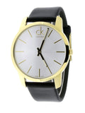 Buy Shop Calvin Klein City Silver Dial Black Leather Strap Watch for Men - K2G21520 USA Online