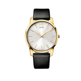 Buy Shop Calvin Klein City Silver Dial Black Leather Strap Watch for Men - K2G21520 USA Online