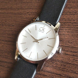 Buy Shop Calvin Klein City Silver Dial Black Leather Strap Watch For Women - K2G231C6 USA Online