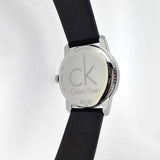 Buy Shop Calvin Klein City Silver Dial Black Leather Strap Watch For Women - K2G231C6 USA Online