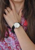 Buy Shop Calvin Klein City Silver Dial Black Leather Strap Watch For Women - K2G231C6 USA Online