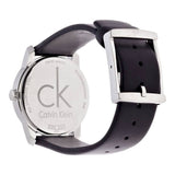 Buy Shop Calvin Klein City Silver Dial Black Leather Strap Watch For Women - K2G231C6 USA Online
