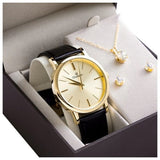 Buy Shop Calvin Klein City Silver Dial Black Leather Strap Watch For Women - K2G23520 USA Online
