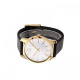 Buy Shop Calvin Klein City Silver Dial Black Leather Strap Watch For Women - K2G23520 USA Online