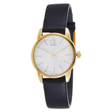 Buy Shop Calvin Klein City Silver Dial Black Leather Strap Watch For Women - K2G23520 USA Online