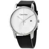 Buy Shop Calvin Klein City Silver Dial Black Steel Strap Watch for Men - K2G2G1CX USA Online