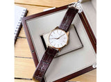 Buy Shop Calvin Klein City Silver Dial Brown Leather Strap Watch For Men - K2G21629 USA Online