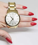 Buy Shop Calvin Klein City Silver Dial Gold Steel Strap Watch for Men - K2G21546 USA Online