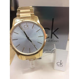 Buy Shop Calvin Klein City Silver Dial Gold Steel Strap Watch for Men - K2G21546 USA Online