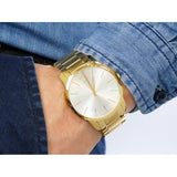 Buy Shop Calvin Klein City Silver Dial Gold Steel Strap Watch for Men - K2G21546 USA Online
