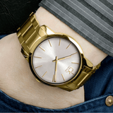 Buy Shop Calvin Klein City Silver Dial Gold Steel Strap Watch for Men - K2G21546 USA Online