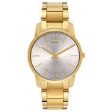 Buy Shop Calvin Klein City Silver Dial Gold Steel Strap Watch for Men - K2G21546 USA Online