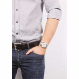Buy Shop Calvin Klein City Silver Dial Grey Leather Strap Watch for Men - K2G211Q4 USA Online