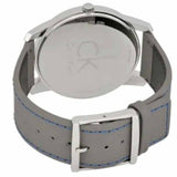 Buy Shop Calvin Klein City Silver Dial Grey Leather Strap Watch for Men - K2G211Q4 USA Online