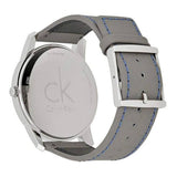 Buy Shop Calvin Klein City Silver Dial Grey Leather Strap Watch for Men - K2G211Q4 USA Online