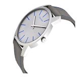 Buy Shop Calvin Klein City Silver Dial Grey Leather Strap Watch for Men - K2G211Q4 USA Online