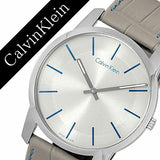 Buy Shop Calvin Klein City Silver Dial Grey Leather Strap Watch for Men - K2G211Q4 USA Online