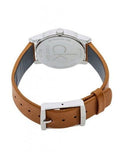 Buy Shop Calvin Klein City Silver Dial Light Brown Leather Strap Watch For Women- K2G23120 USA Online