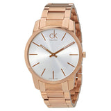 Buy Shop Calvin Klein City White Dial Rose Gold Steel Strap Watch for Men - K2G21646 USA Online