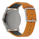 Buy Shop Calvin Klein City Silver Dial Orange Leather Strap Watch for Women - K2G231G6 USA Online