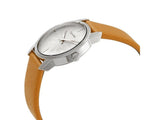 Buy Shop Calvin Klein City Silver Dial Orange Leather Strap Watch for Women - K2G231G6 USA Online