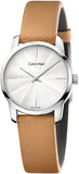 Buy Shop Calvin Klein City Silver Dial Orange Leather Strap Watch for Women - K2G231G6 USA Online