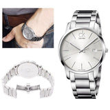 Buy Shop Calvin Klein City Silver Dial Silver Steel Strap Watch for Men - K2G2G146 USA Online