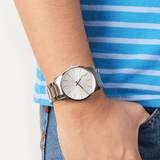 Buy Shop Calvin Klein City Silver Dial Silver Steel Strap Watch for Women - K2G23126 USA Online