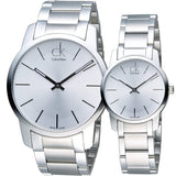 Buy Shop Calvin Klein City Silver Dial Silver Steel Strap Watch for Women - K2G23126 USA Online