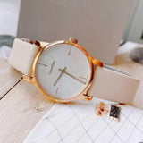 Buy Shop Calvin Klein City Silver Dial White Leather Strap Watch for Women - K2G236X6 USA Online