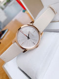 Buy Shop Calvin Klein City Silver Dial White Leather Strap Watch for Women - K2G236X6 USA Online