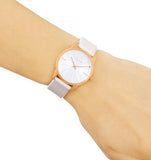 Buy Shop Calvin Klein City Silver Dial White Leather Strap Watch for Women - K2G236X6 USA Online