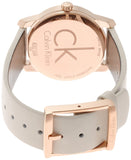 Buy Shop Calvin Klein City Silver Dial White Leather Strap Watch for Women - K2G236X6 USA Online