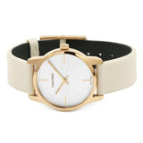 Buy Shop Calvin Klein City Silver Dial White Leather Strap Watch for Women - K2G236X6 USA Online