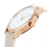 Buy Shop Calvin Klein City Silver Dial White Leather Strap Watch for Women - K2G236X6 USA Online