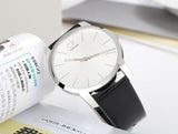 Buy Shop Calvin Klein City White Dial Black Leather Strap Watch For Men - K2G211C6 USA Online