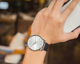 Buy Shop Calvin Klein City White Dial Black Leather Strap Watch For Men - K2G211C6 USA Online