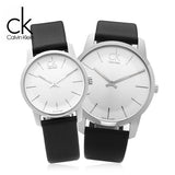 Buy Shop Calvin Klein City White Dial Black Leather Strap Watch For Men - K2G211C6 USA Online