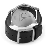 Buy Shop Calvin Klein City White Dial Black Leather Strap Watch For Men - K2G211C6 USA Online