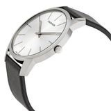 Buy Shop Calvin Klein City White Dial Black Leather Strap Watch For Men - K2G211C6 USA Online