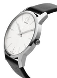 Buy Shop Calvin Klein City White Dial Black Leather Strap Watch For Men - K2G211C6 USA Online