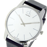 Buy Shop Calvin Klein City White Dial Black Leather Strap Watch For Men - K2G211C6 USA Online